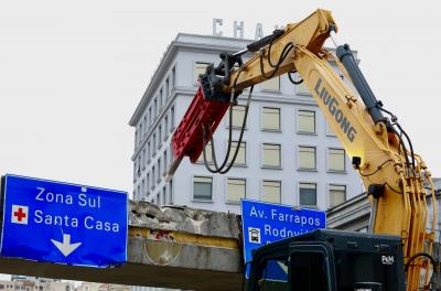 Demolição da passarela da rodoviária inicia nesta sexta-feira