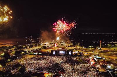 preparação para o réveillon 2026 no parque da harmonia