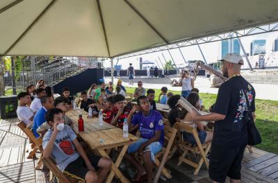 Atividade integrou a programação do STU National 2026 e aproximou participantes de atletas e bastidores do evento. Foto: Pedro Piegas/PMPA