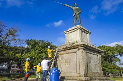 Prefeitura inicia limpeza e manutenção de monumentos nesta segunda-feira