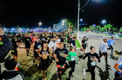 Painel da Secretaria Municipal de Esporte e Lazer (Smel), mostra que atividades esportivas representam a maior parte da programação; corridas de rua concentram o maior público estimado. Foto: Alex Rocha/PMPA