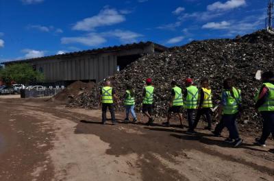 Alunos do 9º ano visitam Usina de Reciclagem de Resíduos da Construção Civil na Semana Lixo Zero