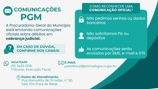 Comunicações débitos em execução fiscal