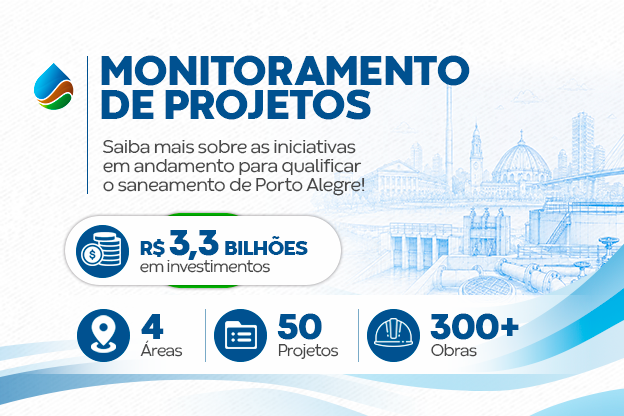 Banner de Monitoramento de Projetos com link pras iniciativas em andamento