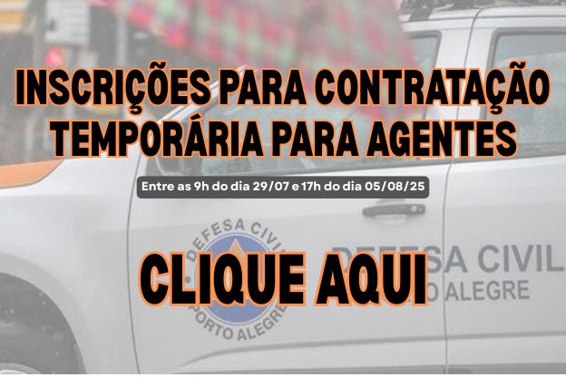 Acesso as inscrições para contratação temporária de agentes